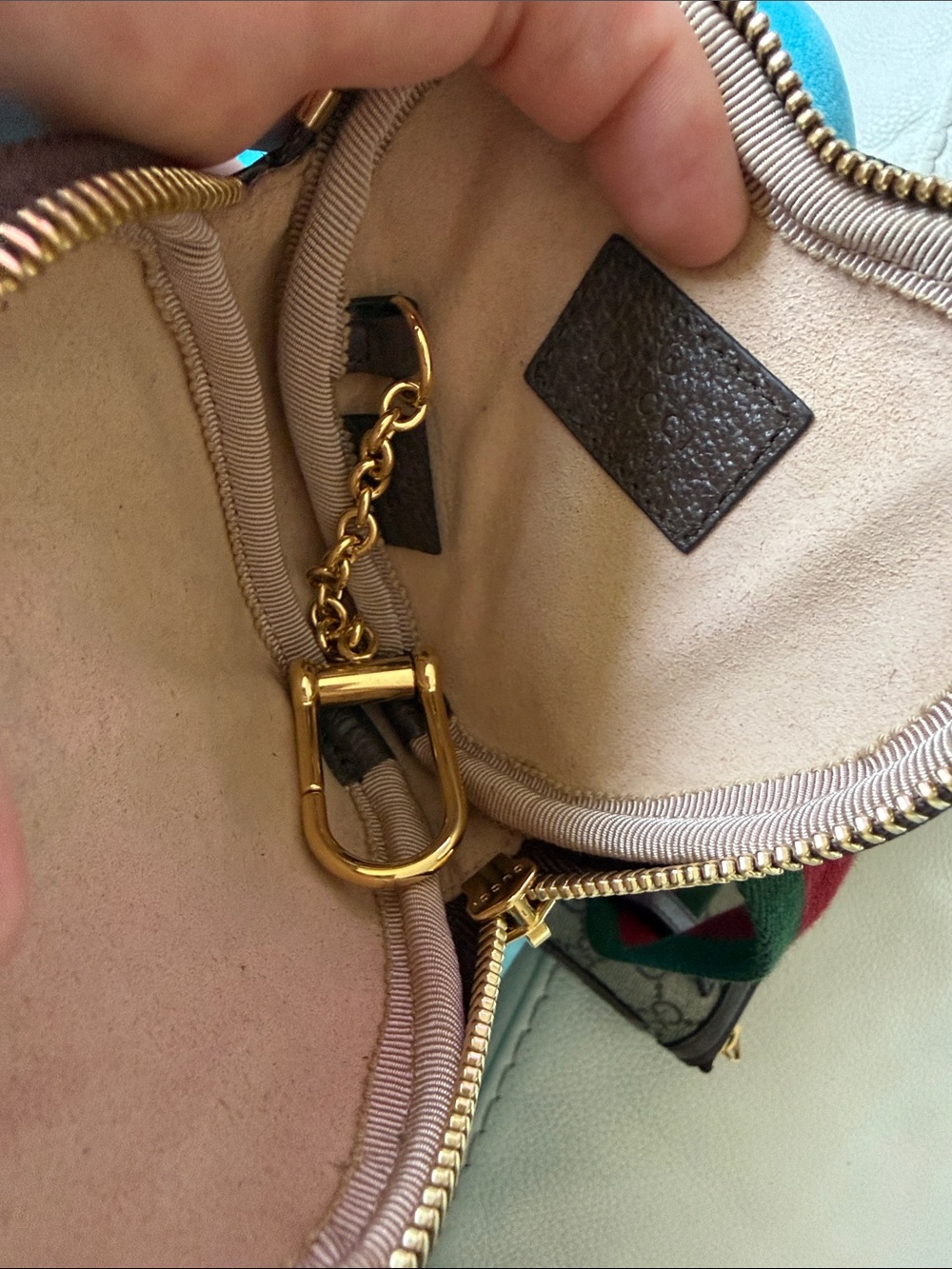 Gucci Brown GG Canvas Heart & Pouch Belt Bag with Green/Red Web - Picture 5 of 5